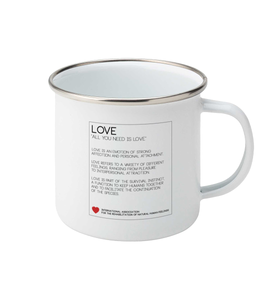 Love Enamel Mug by Valerio Loi