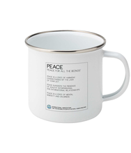 Load image into Gallery viewer, Peace Enamel Mug by Valerio Loi