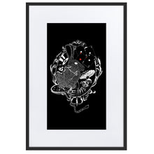 Load image into Gallery viewer, Alice In Wonderland On Black Framed Poster by Francesca Calabrò