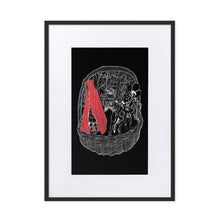 Load image into Gallery viewer, Little Red Riding Hood On Black Framed Poster by Francesca Calabrò