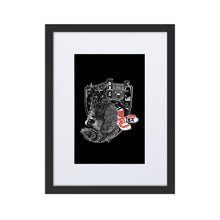 Load image into Gallery viewer, Puss In Boots On Black Framed Poster by Francesca Calabrò