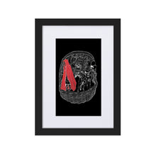 Load image into Gallery viewer, Little Red Riding Hood On Black Framed Poster by Francesca Calabrò