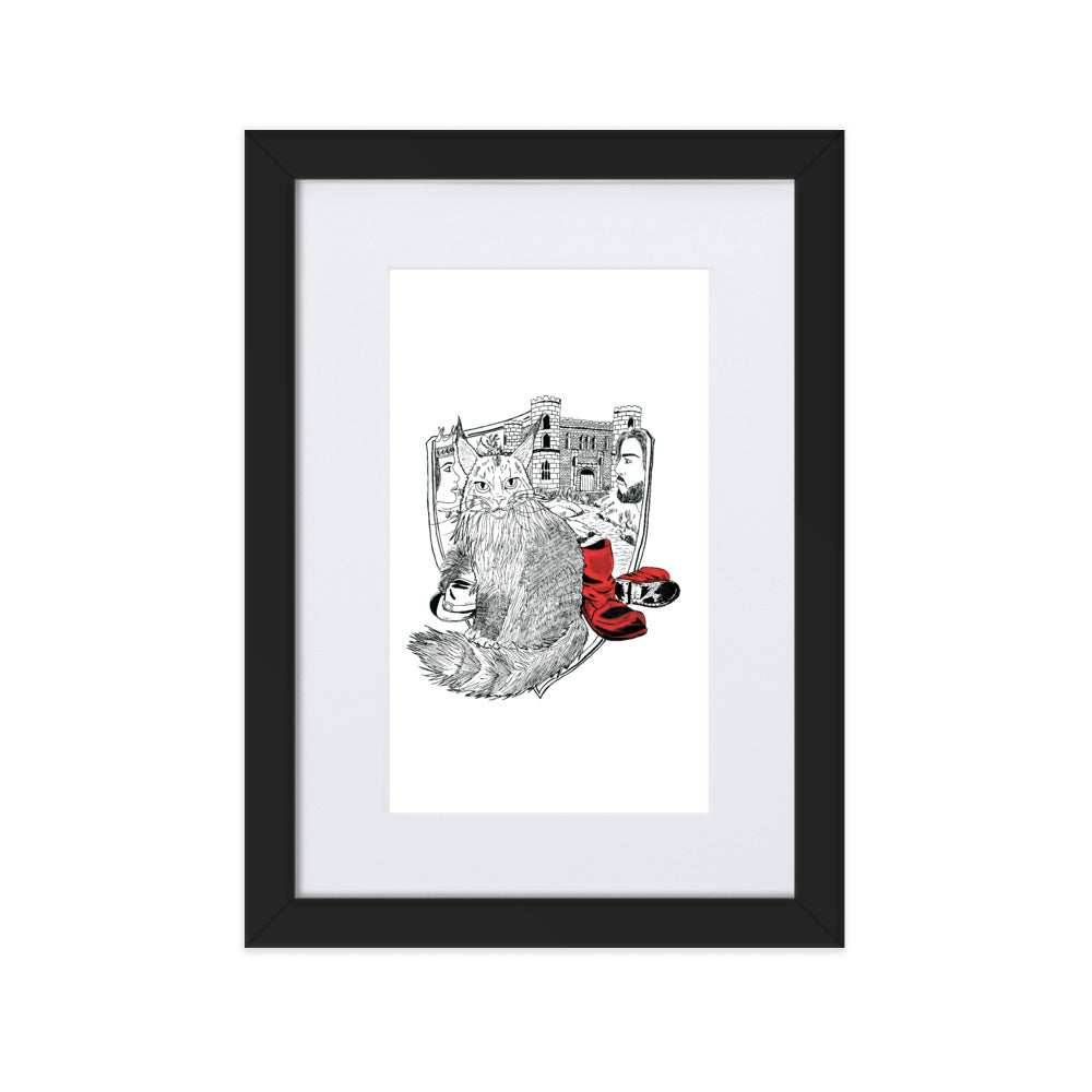 Puss In Boots Framed Poster by Francesca Calabrò