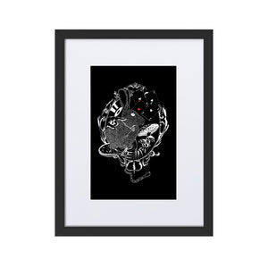 Alice In Wonderland On Black Framed Poster by Francesca Calabrò