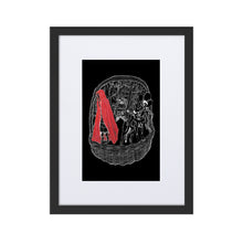 Load image into Gallery viewer, Little Red Riding Hood On Black Framed Poster by Francesca Calabrò