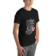 Load image into Gallery viewer, Puss In Boots Black Short-Sleeve Unisex T-Shirt by Francesca Calabrò