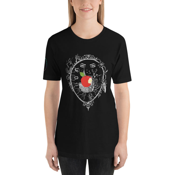 Snow White Black Short-Sleeve Unisex T-Shirt by Francesca Calabrò