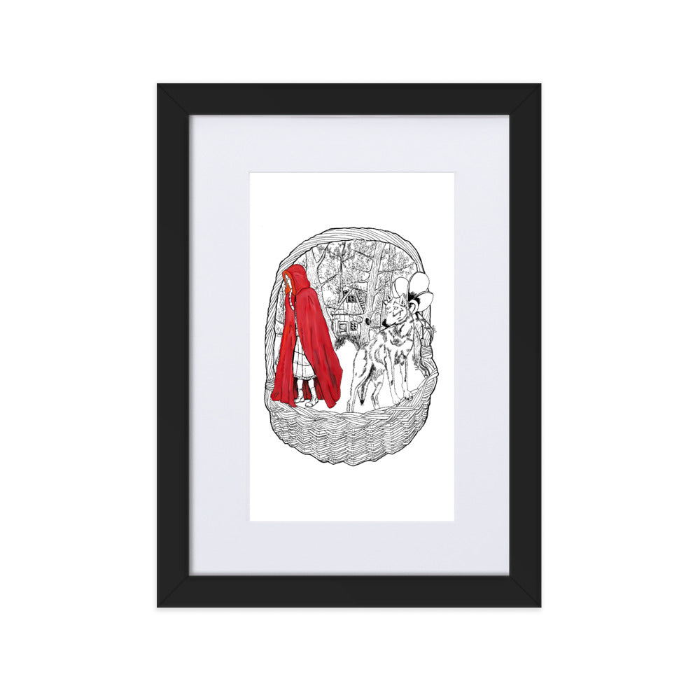 Little Red Riding Hood Framed Poster by Francesca Calabrò