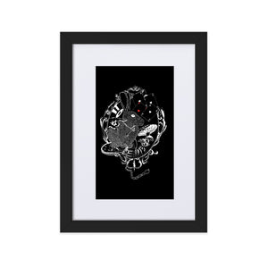 Alice In Wonderland On Black Framed Poster by Francesca Calabrò