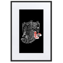 Load image into Gallery viewer, Puss In Boots On Black Framed Poster by Francesca Calabrò