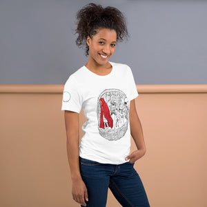 Little Red Riding Hood Short-Sleeve Unisex T-Shirt by Francesca Calabrò